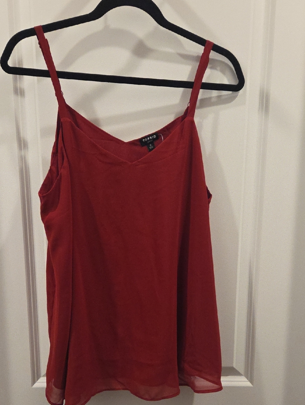 torrid Red "Rhubarb" V-Neck Spaghetti Strap Camisole - Picture 1 of 3